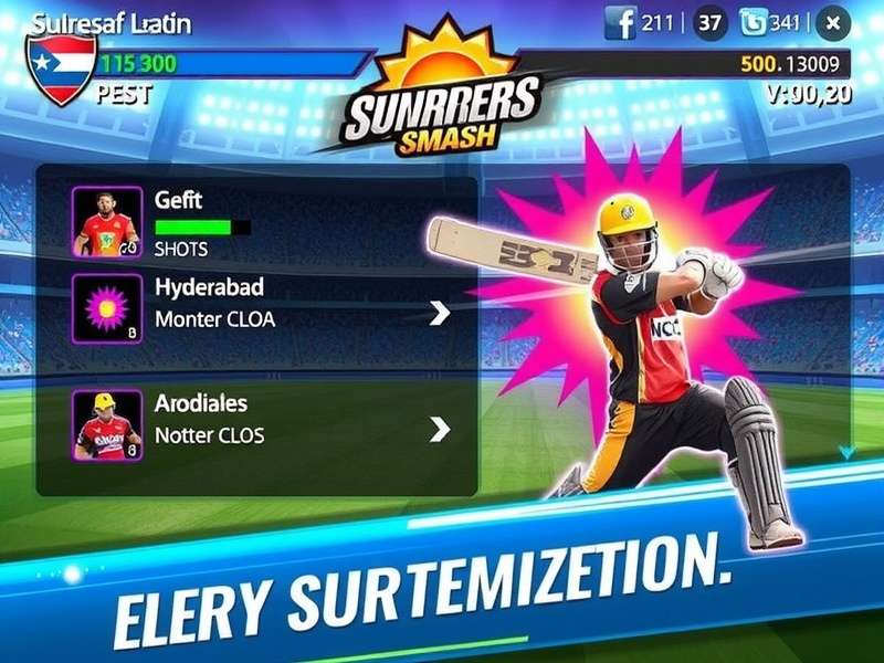 Hyderabad Sunrisers Smash gameplay screenshot
